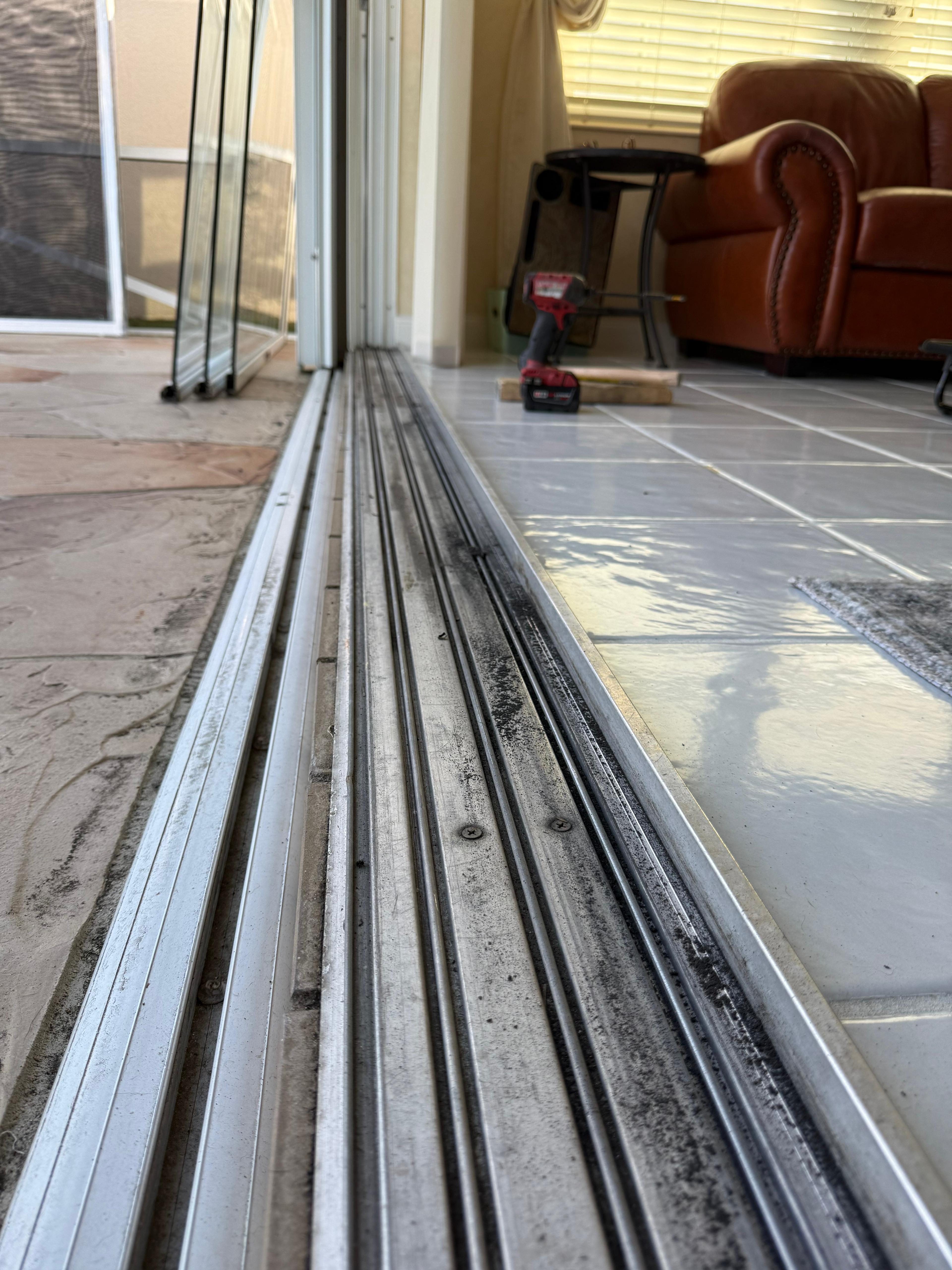 sliding door track repair stuart service